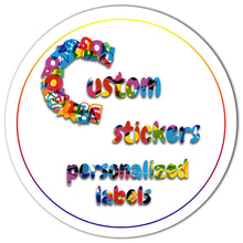 Load image into Gallery viewer, Custom Stickers Personalized Labels, Customized Stickers with Any Image Logo and Text. Custom Stickers for Business Logo Thank You Labels, etc.
